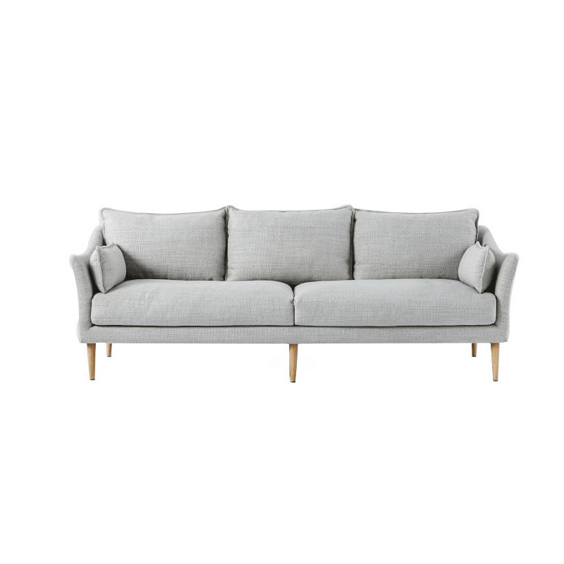 Modern Minimalist 3-Seater Fabric Sofa with Removable Covers