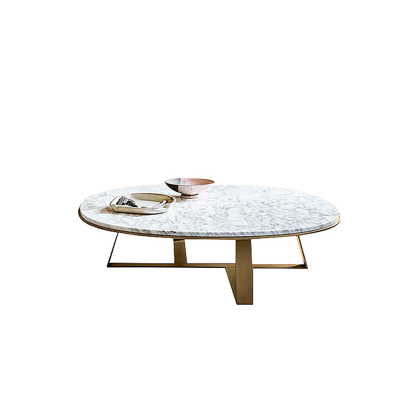 Marble Stainless Steel Gold-Plated Coffee Table