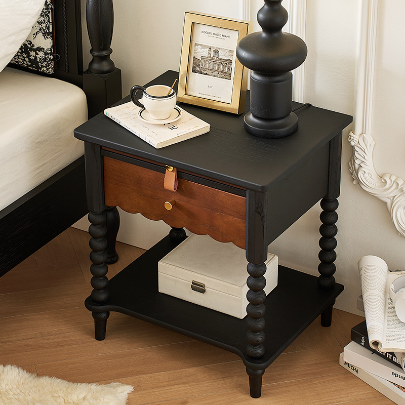 Vintage Wooden Bedside Table