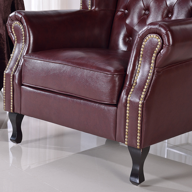 Classic Leather Wingback Armchair