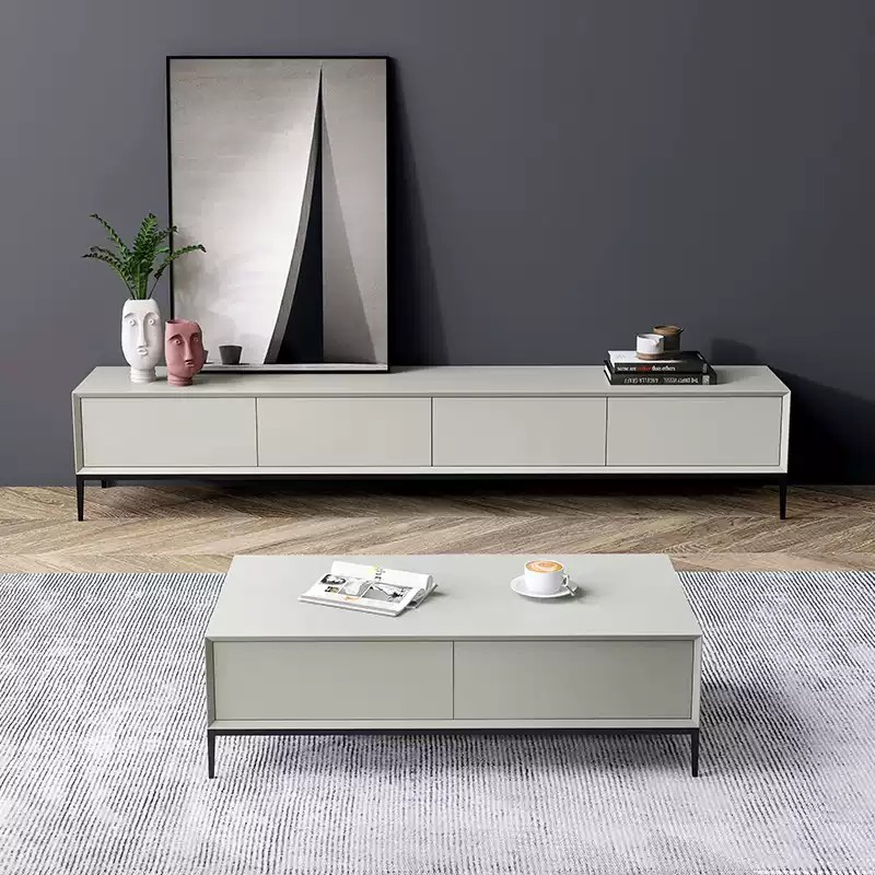 Minimalist Lacquered Multifunction TV Cabinet