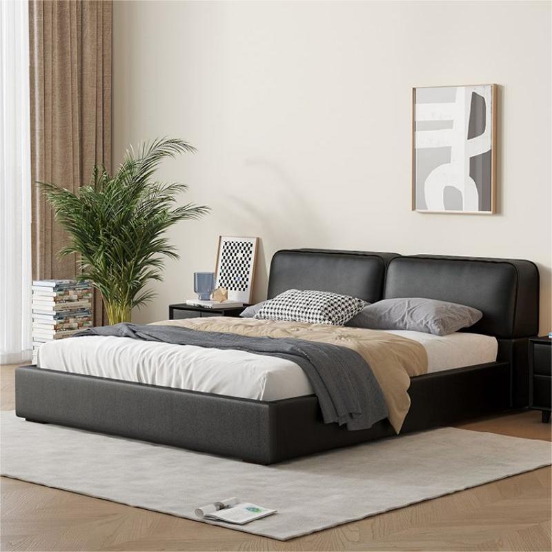 Luxury Genuine Leather Double Bed