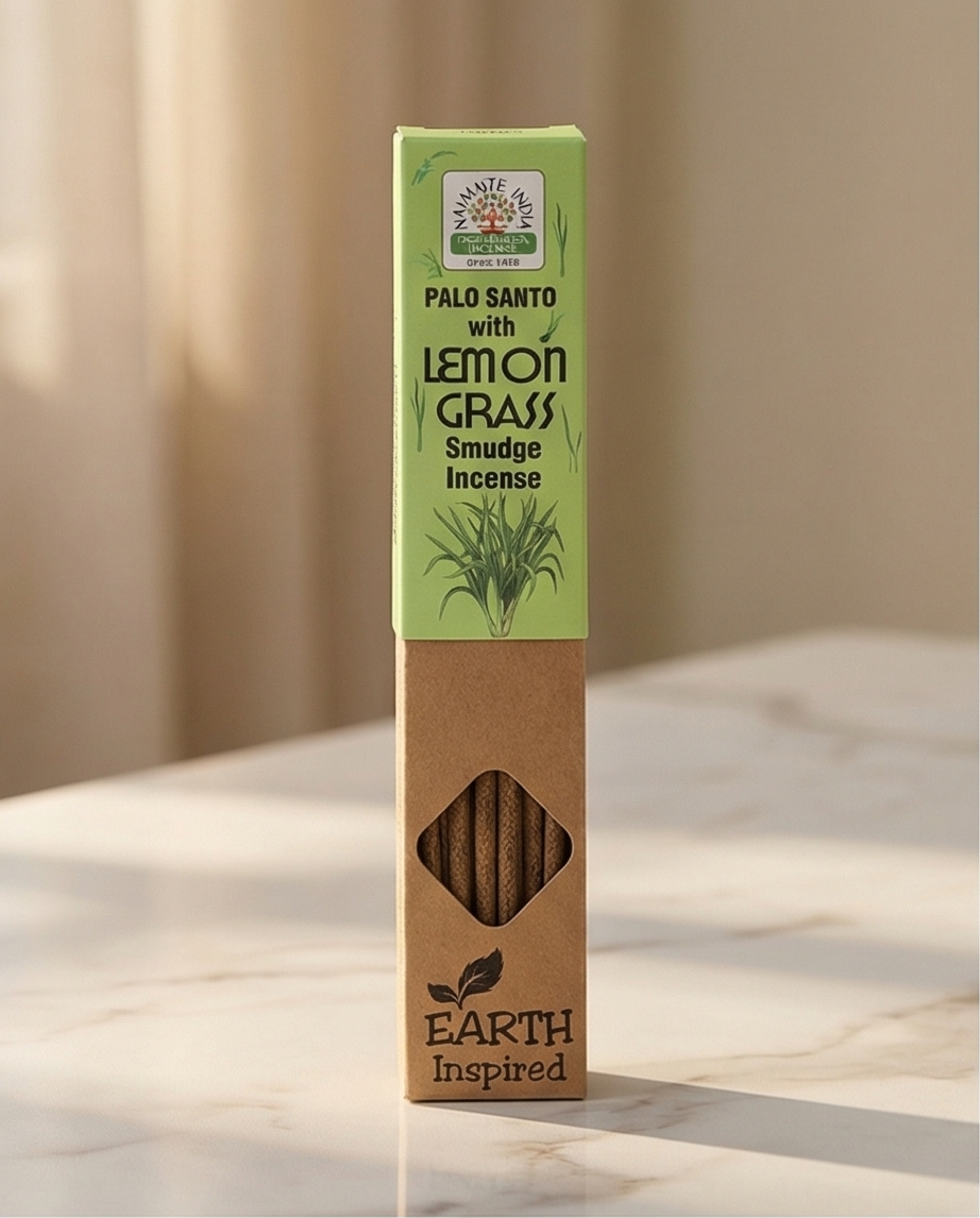 „EARTH inspired“ Natūralūs Palo Santo ir Citrinžolės smilkalai