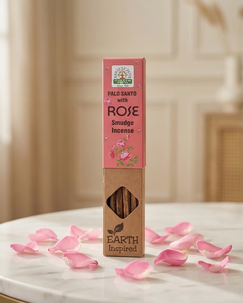 „EARTH inspired“ Natūralūs Palo Santo ir Rožių smilkalai
