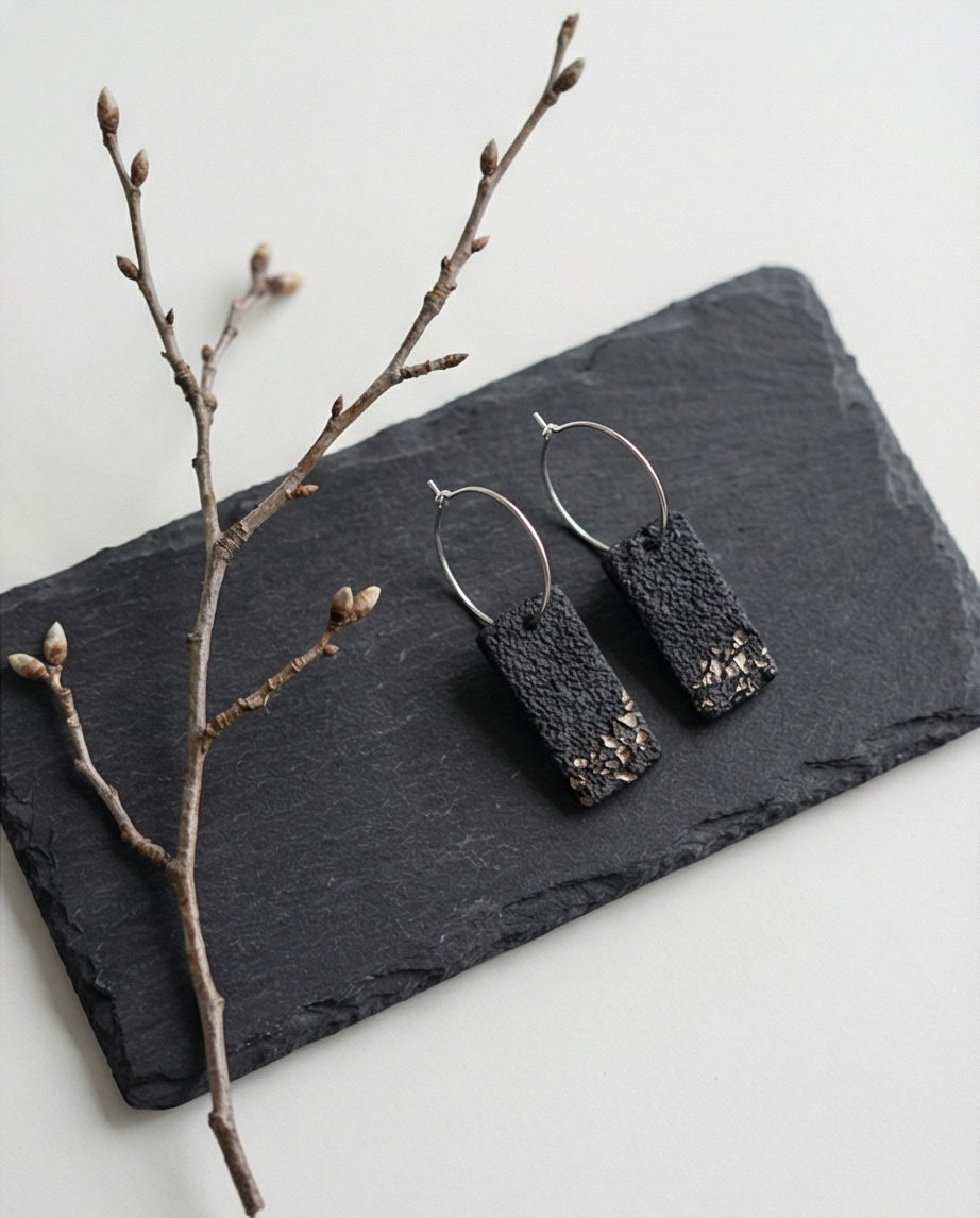 Auskarai „Tylos fragmentai“