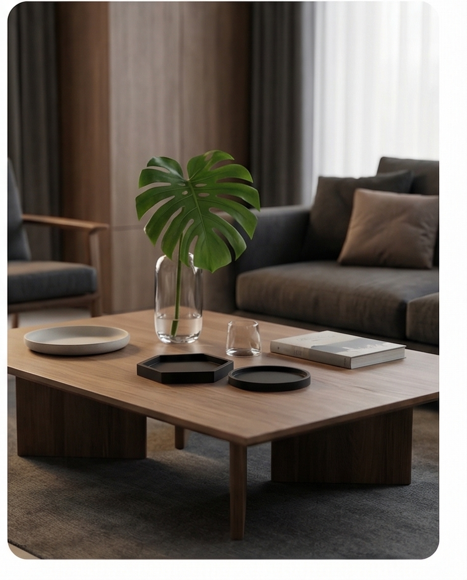 Minimalistiniai betoninių padėkliukiai „Geometrija“