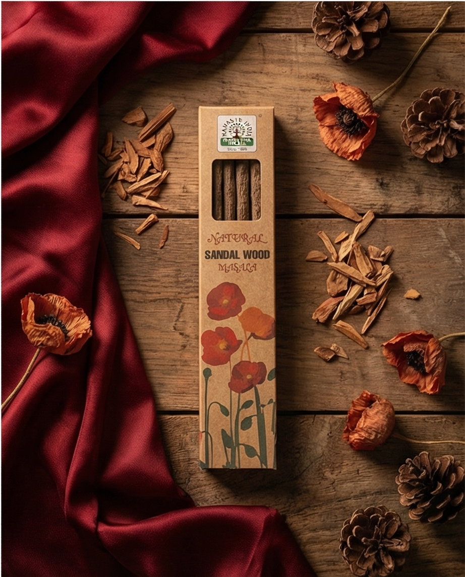 „EARTH inspired“ Natūralūs Sandalmedžio Masala smilkalai