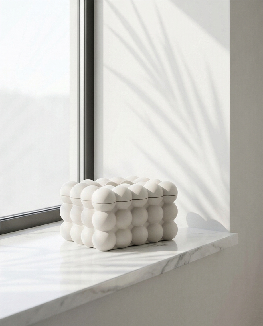 Betoninė servetėlių dėžutė "Bubble"