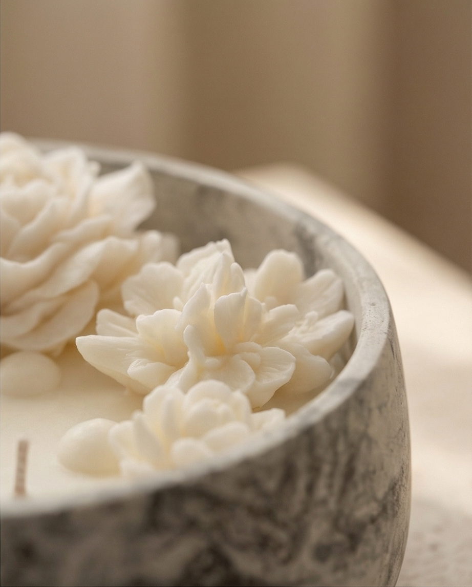 Prabangi betoninė žvakė „Tylos forma“ 