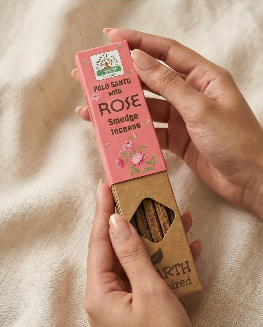 „EARTH inspired“ Natūralūs Palo Santo ir Rožių smilkalai