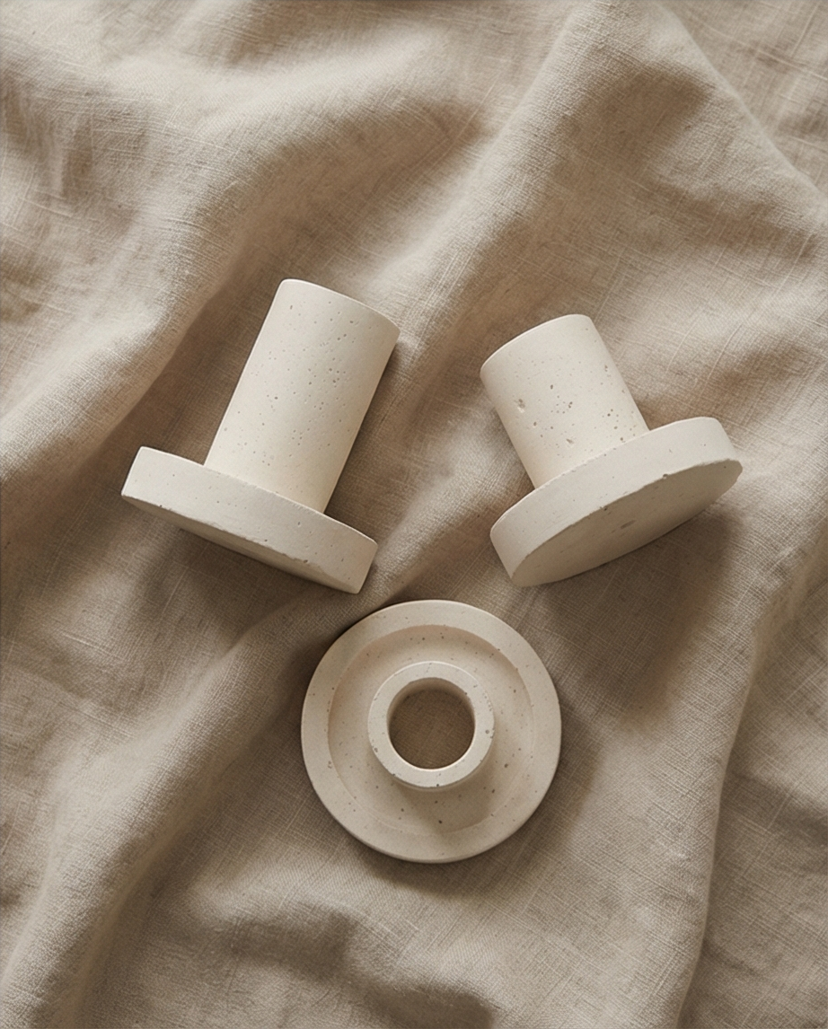 Moderni betoninė žvakidė „Siluetas“