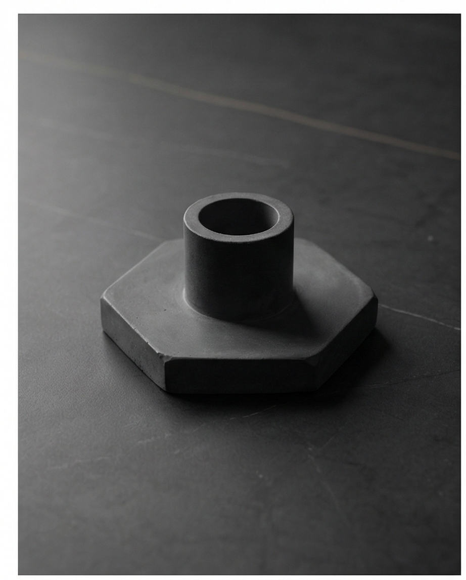 Minimalistinė betoninė žvakidė „Koris“