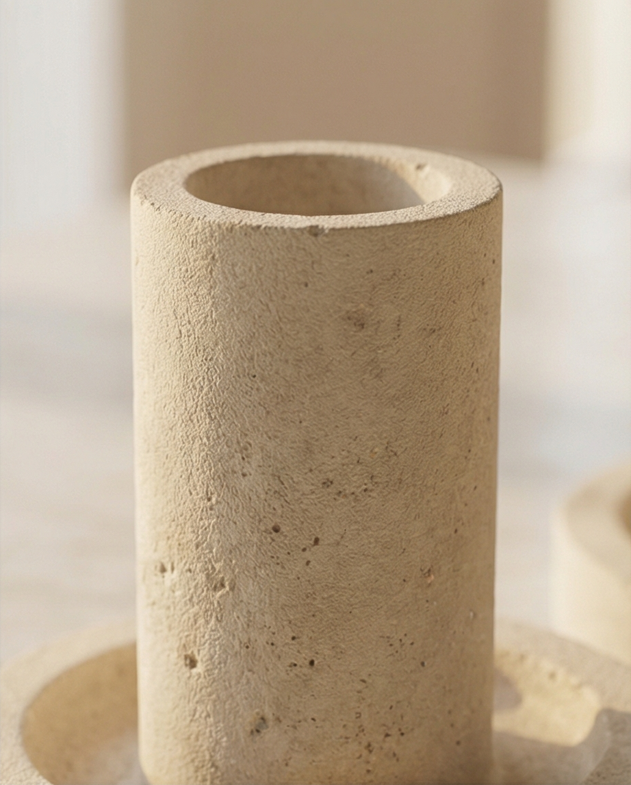 Moderni betoninė žvakidė „Siluetas“