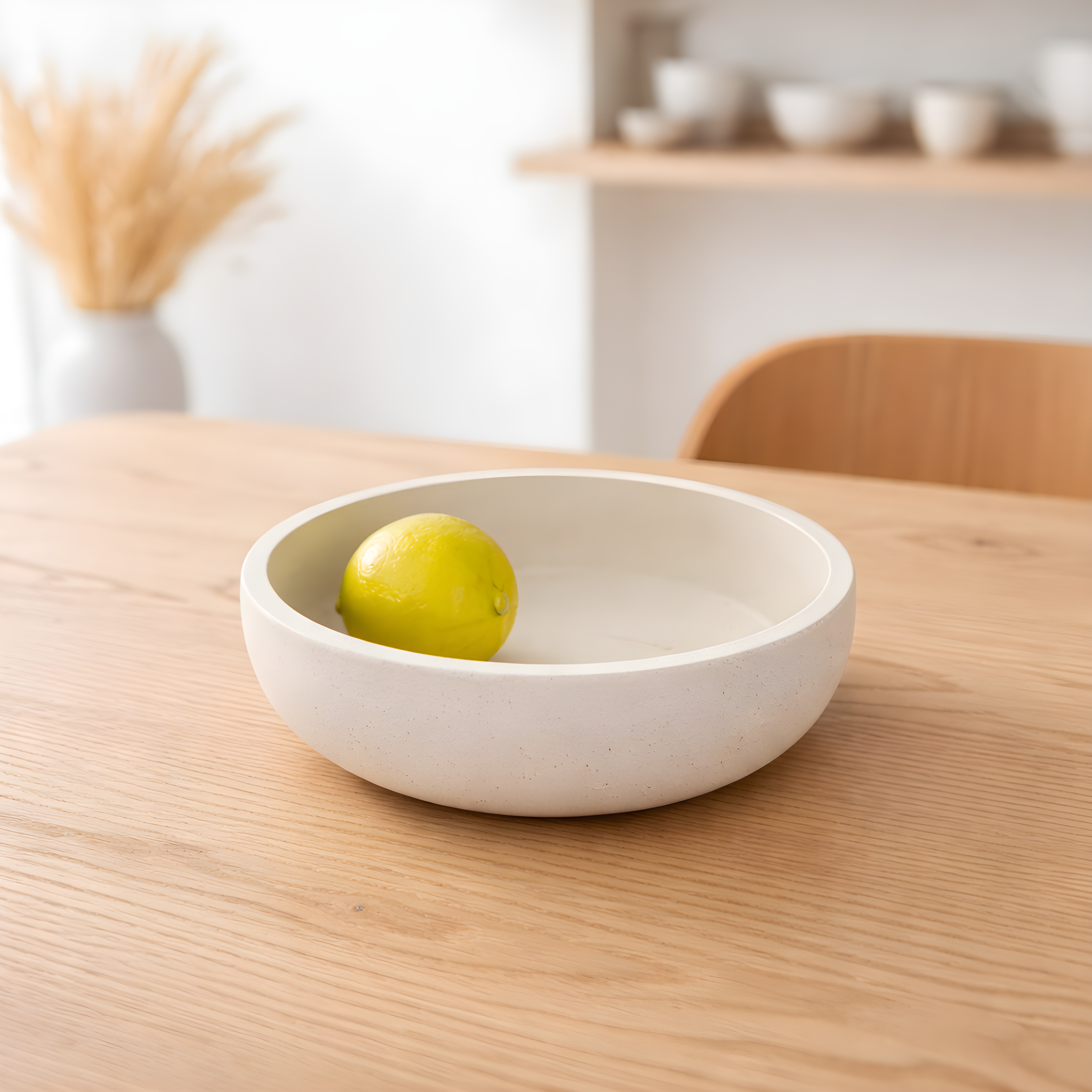 Baltas minimalistinis betono indas