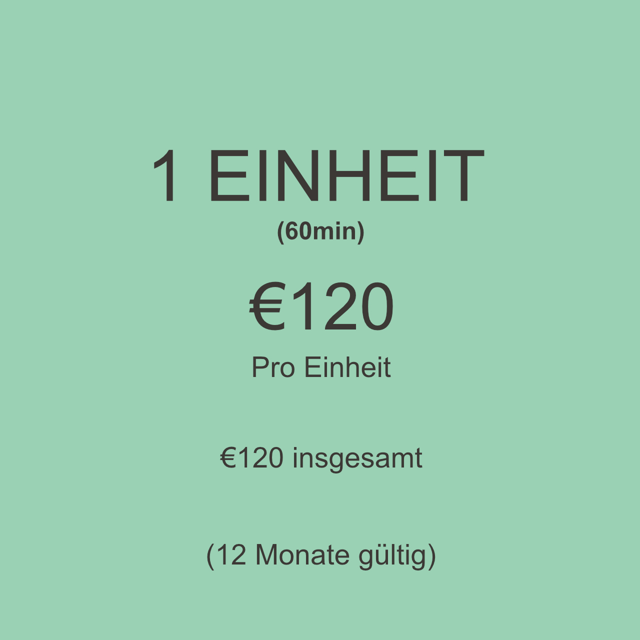 1 Einheit Personal Training (60 Minuten)