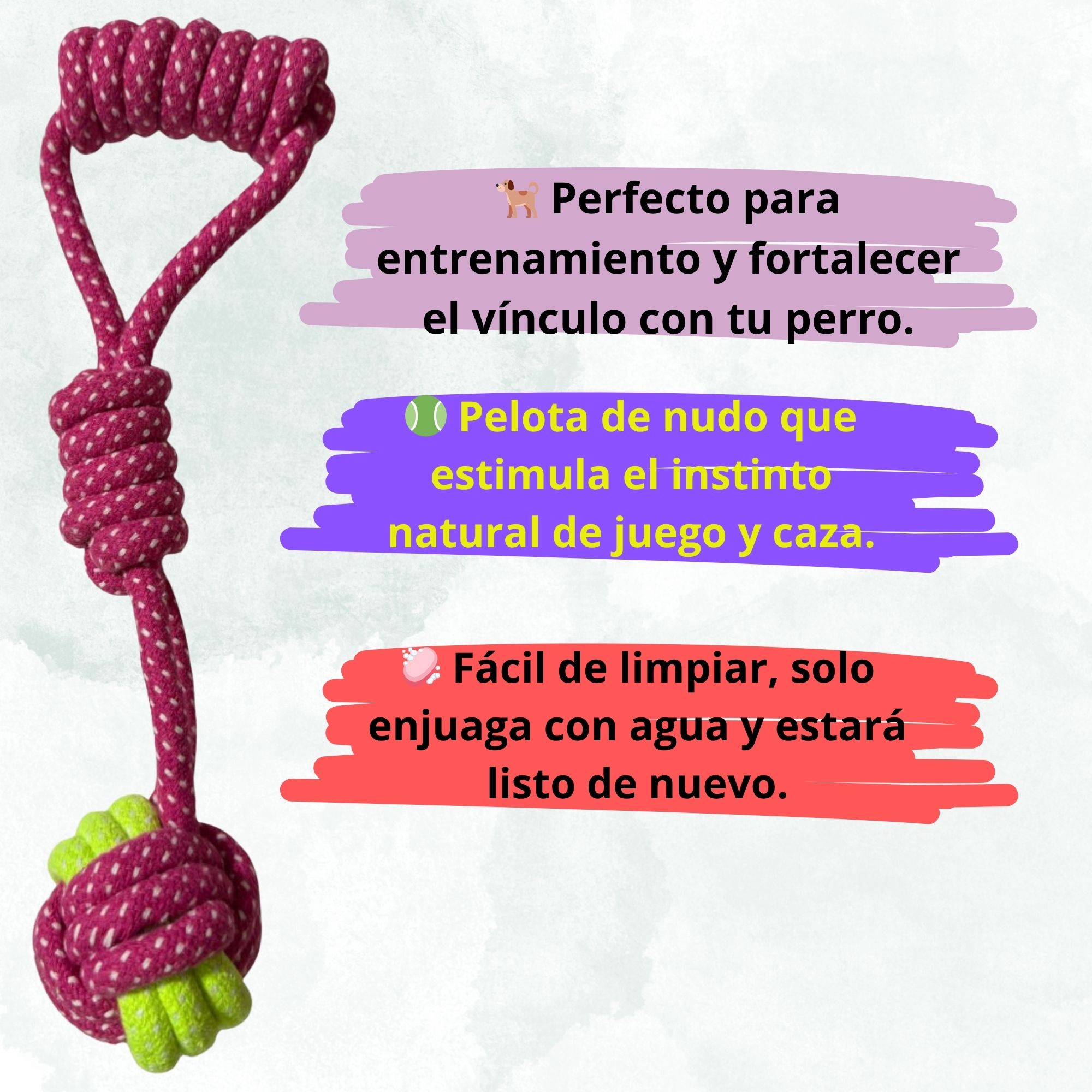 Pelota de nudo para perros