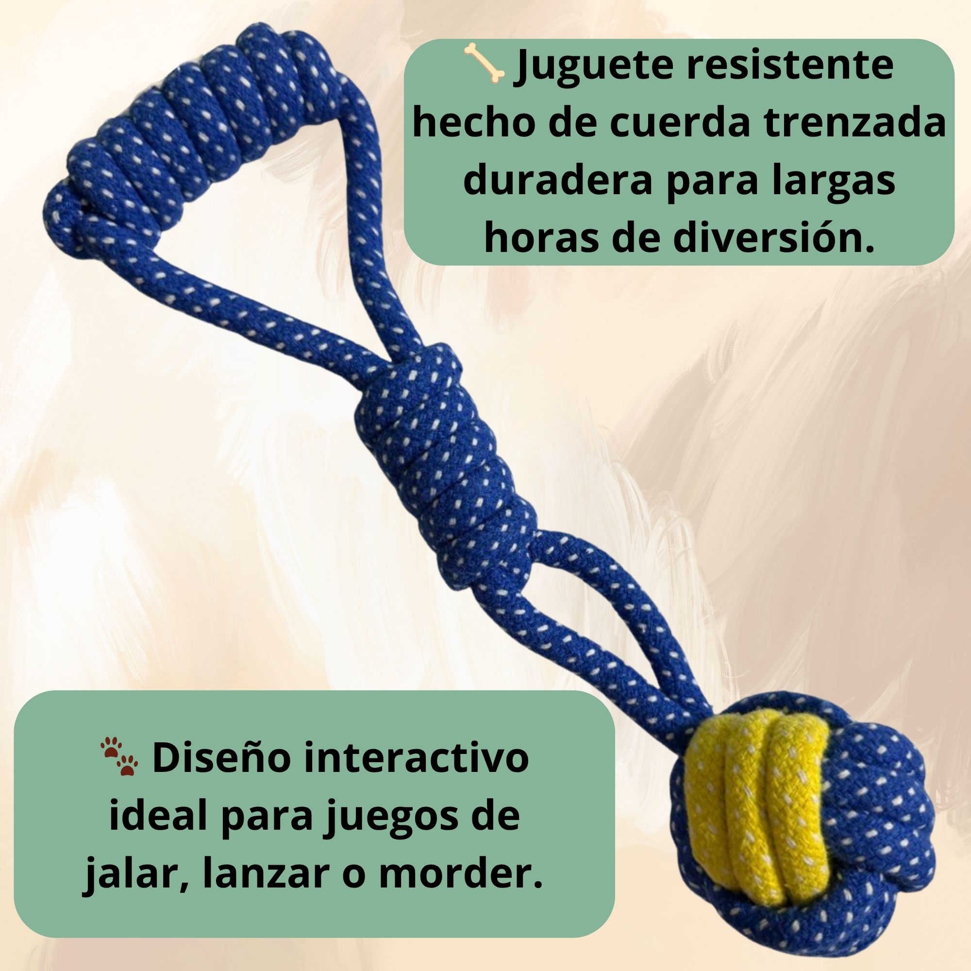 Juguete para perro de cuerda trenzada