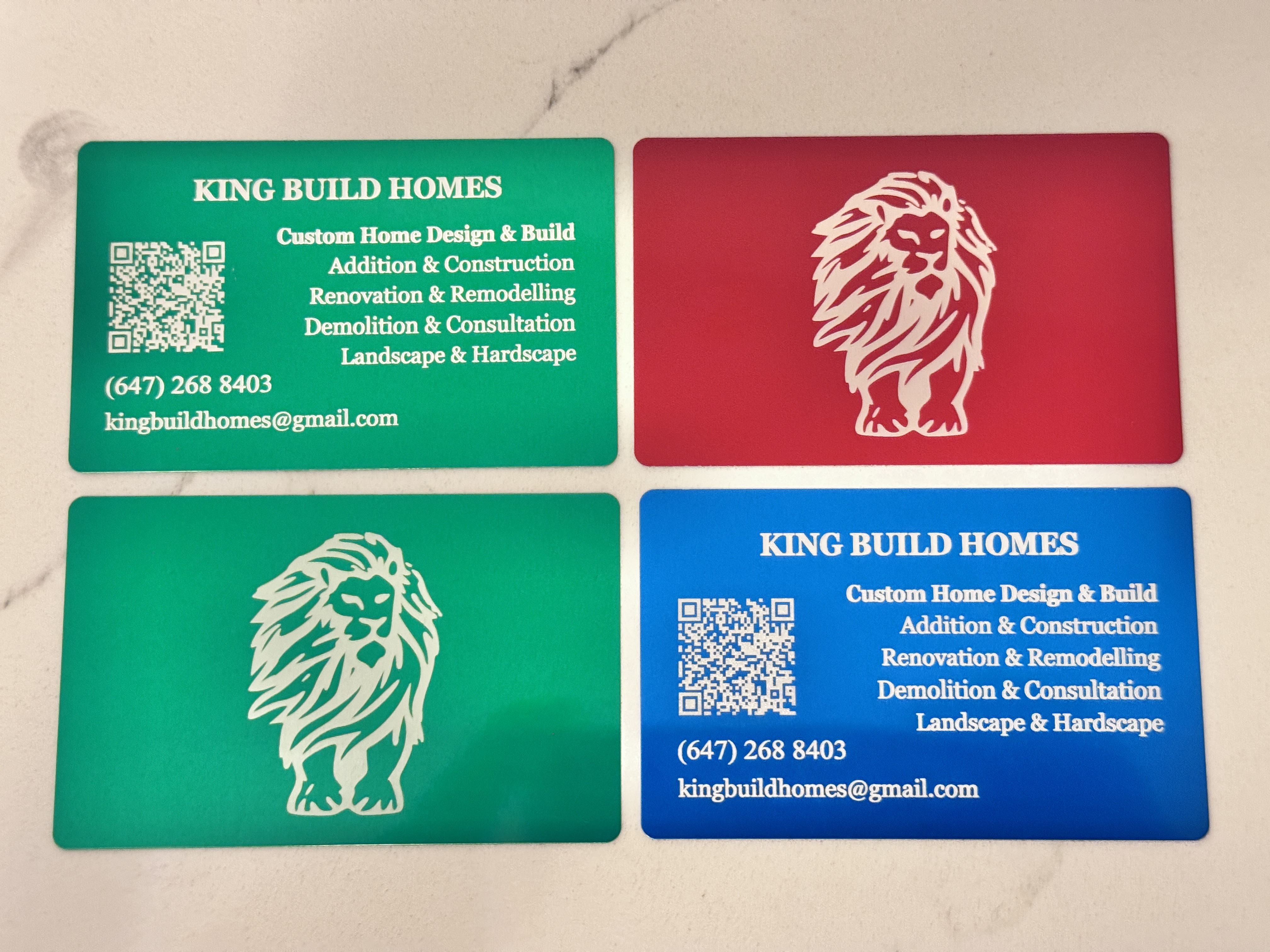 Metal Business Card Laser Engraved