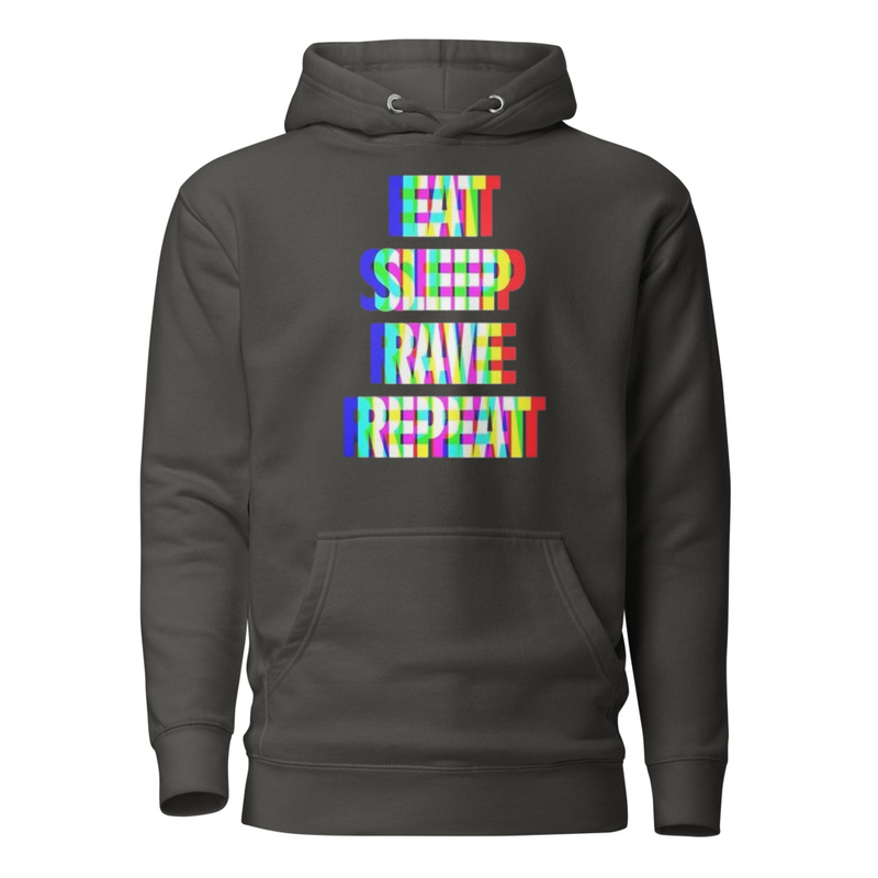 Eat Sleep Rave Repeat – Sudadera Unisex Techno