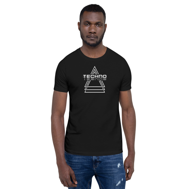 Camiseta unisex techno geometry | diseño triángulos minimal