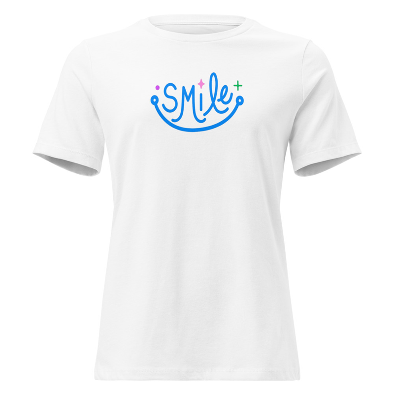 Camiseta Smile Azul | Moda Techno Minimalista Mujer