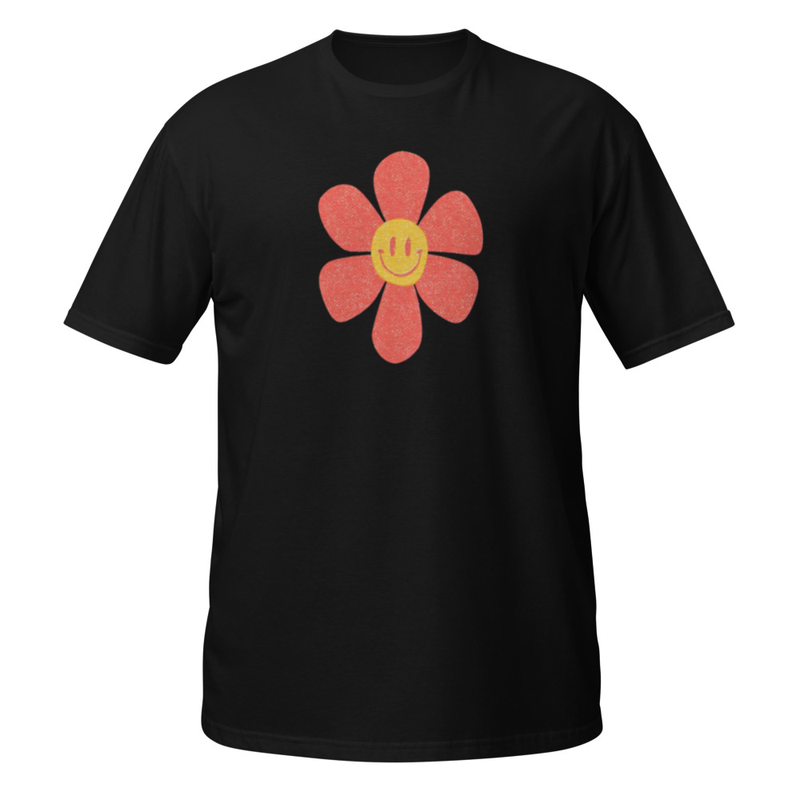 Camiseta Flor Sonriente | Estilo Rave & Techno Mujer unisex