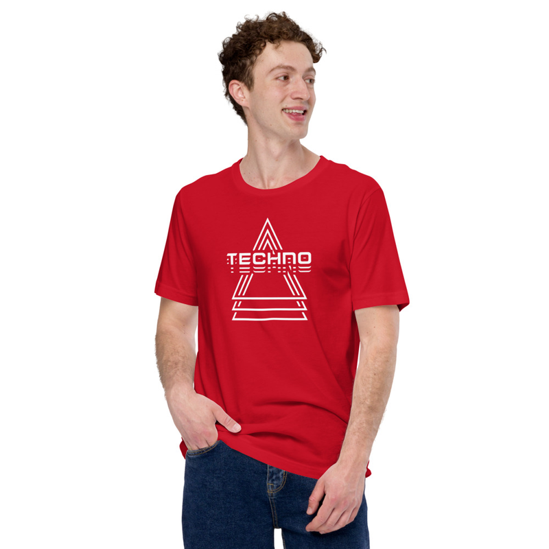 Camiseta unisex techno geometry | diseño triángulos minimal