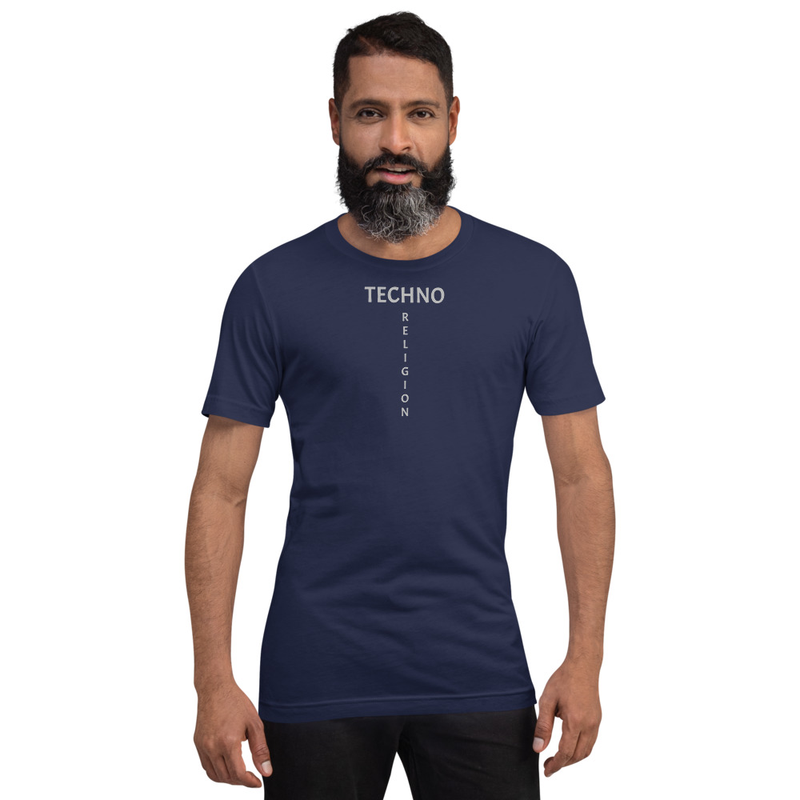Camiseta techno religion | diseño cruz minimal estilo underground