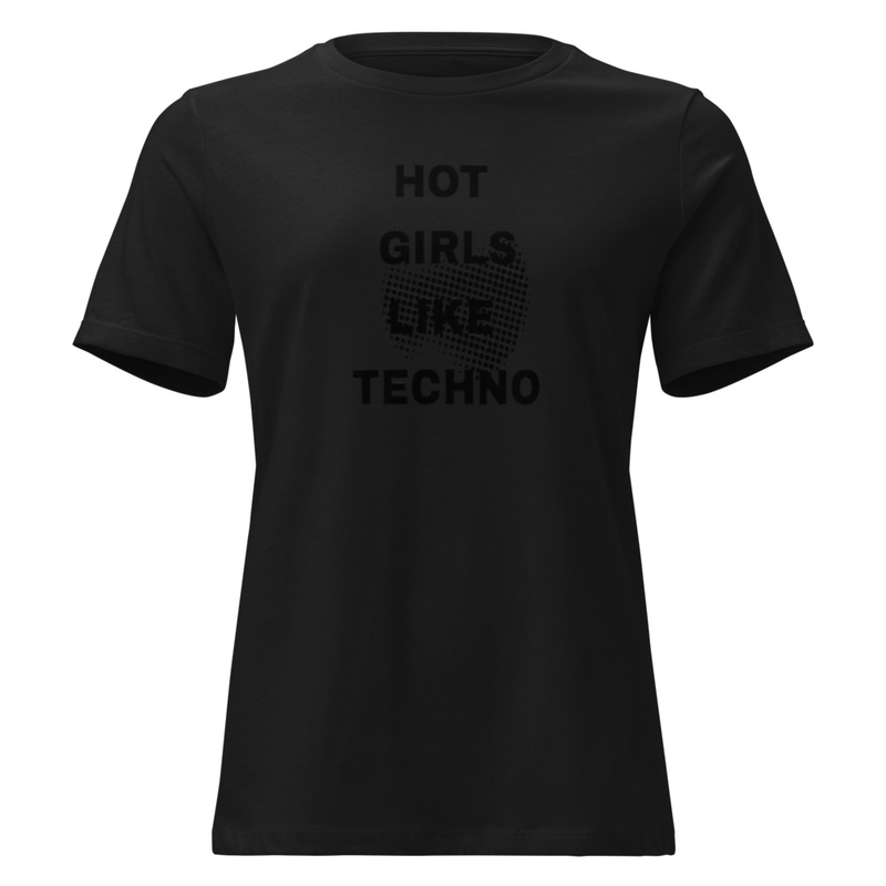 Camiseta mujer “Hot Girls Like Techno” | Moda rave femenina, estilo techno bold
