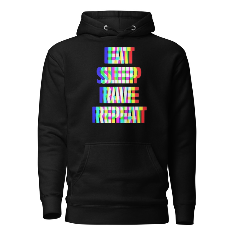 Eat Sleep Rave Repeat – Sudadera Unisex Techno