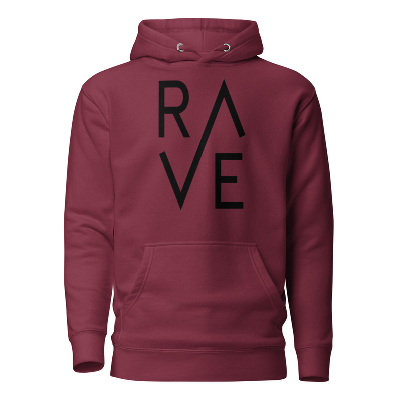 Sudadera unisex RAVE – diseño minimal techno moderno