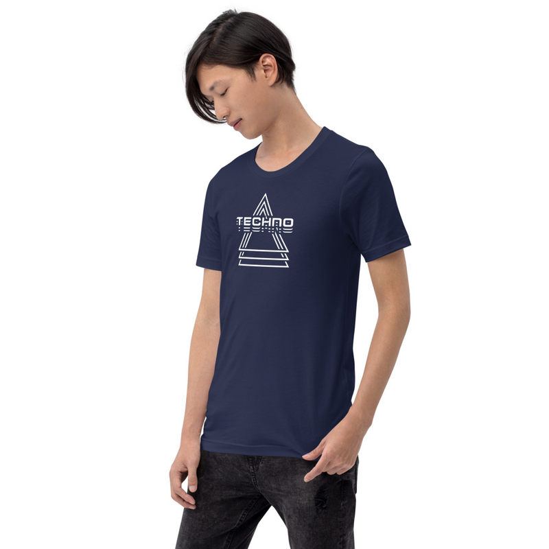 Camiseta unisex techno geometry | diseño triángulos minimal