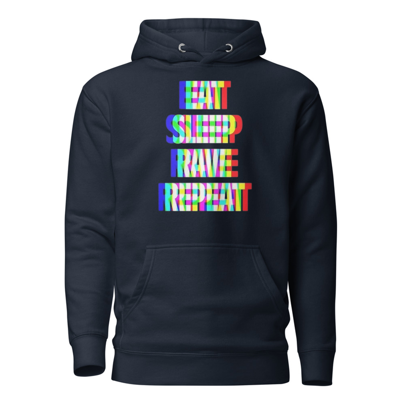 Eat Sleep Rave Repeat – Sudadera Unisex Techno