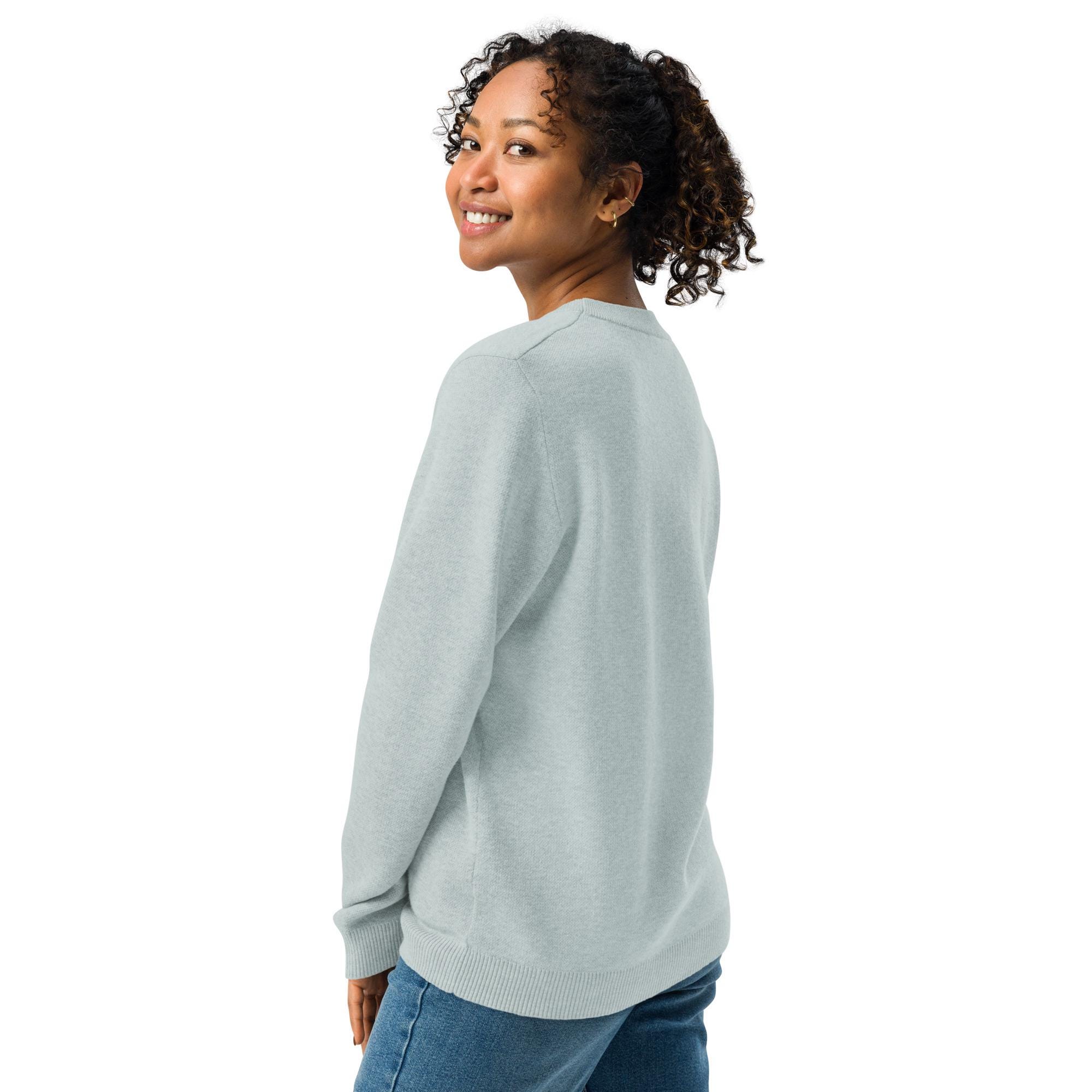 Jersey de Punto Azul Claro para Mujer | Knitted Crew Neck Sweater | Suave, Elegante y Cálido