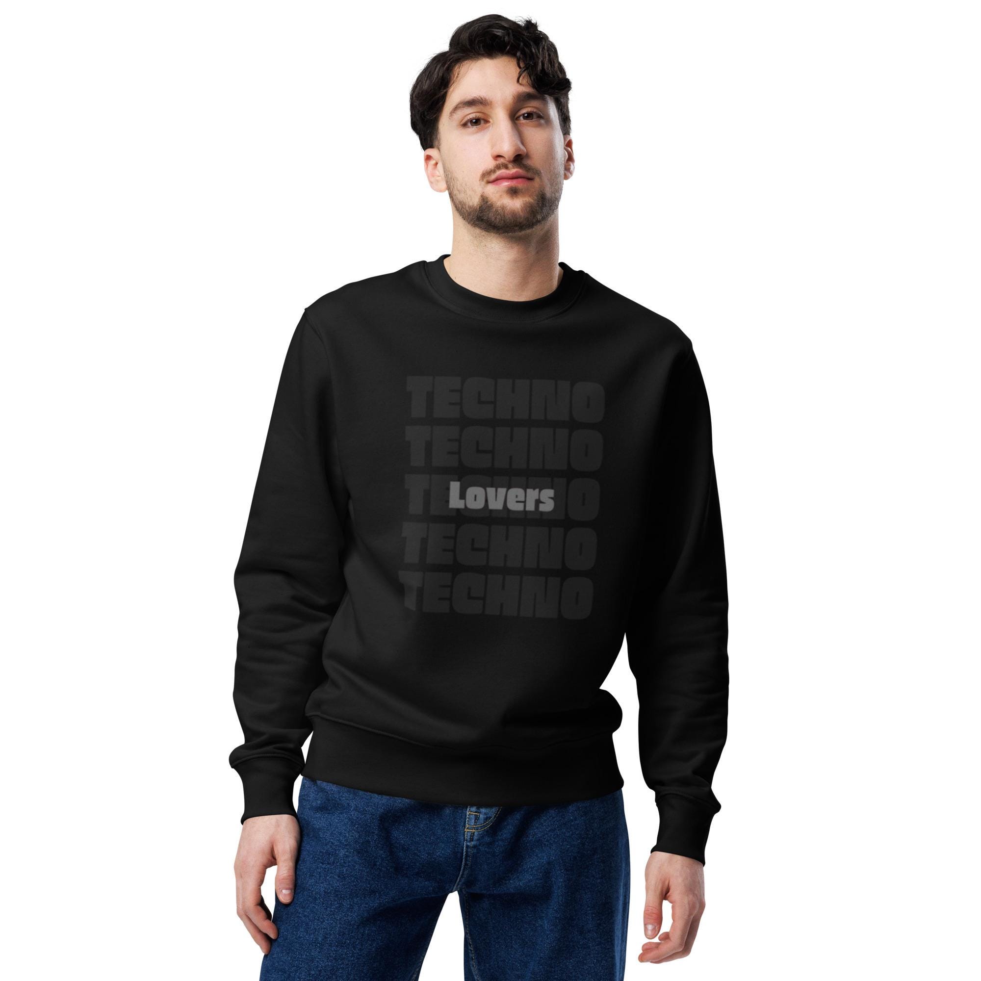 Sudadera Eco Unisex “Techno Lovers” | Moda Techno Minimalista | Ropa Electrónica Sostenible