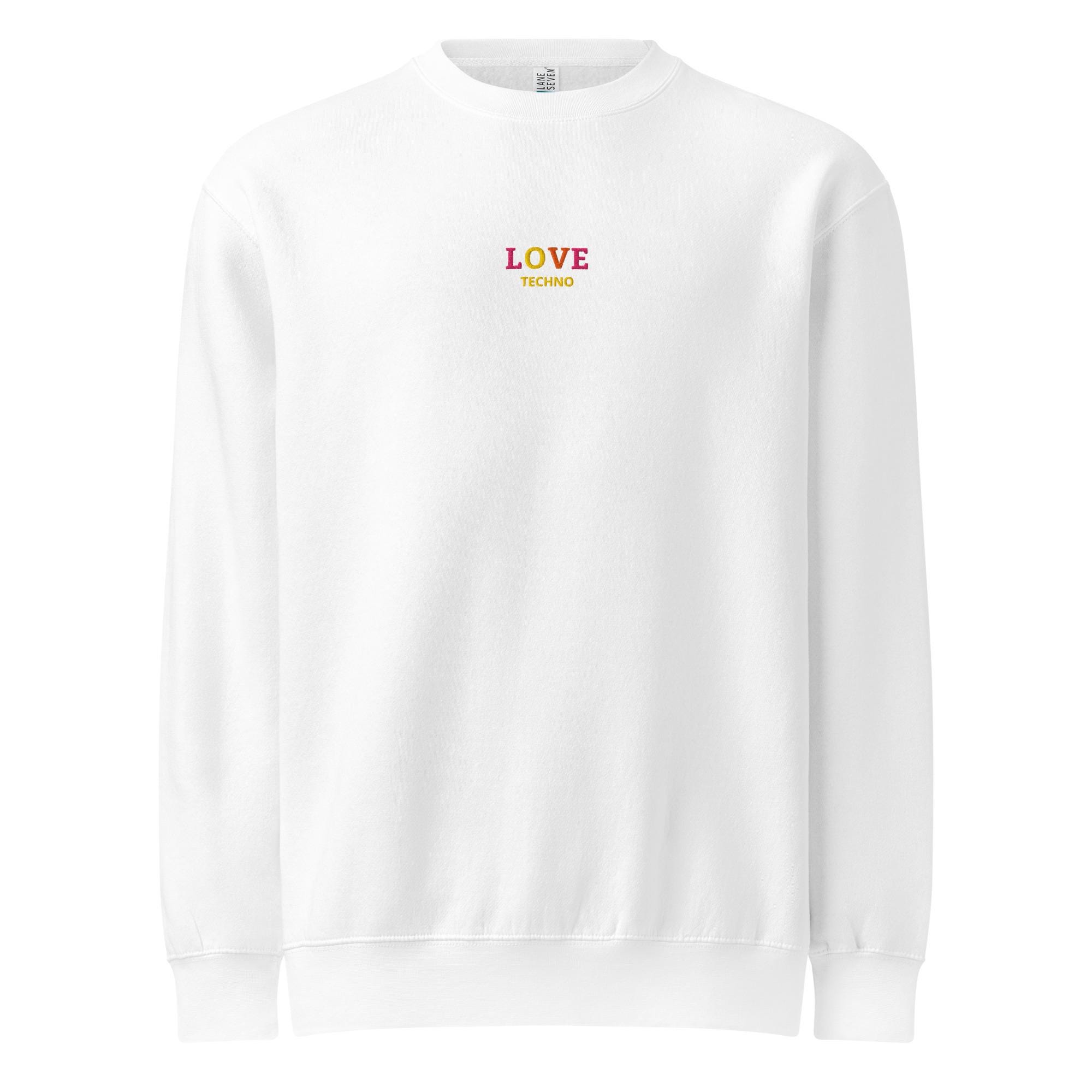Sudadera de Lana para Mujer “Love Techno” – Estilo Minimal & Cálido 