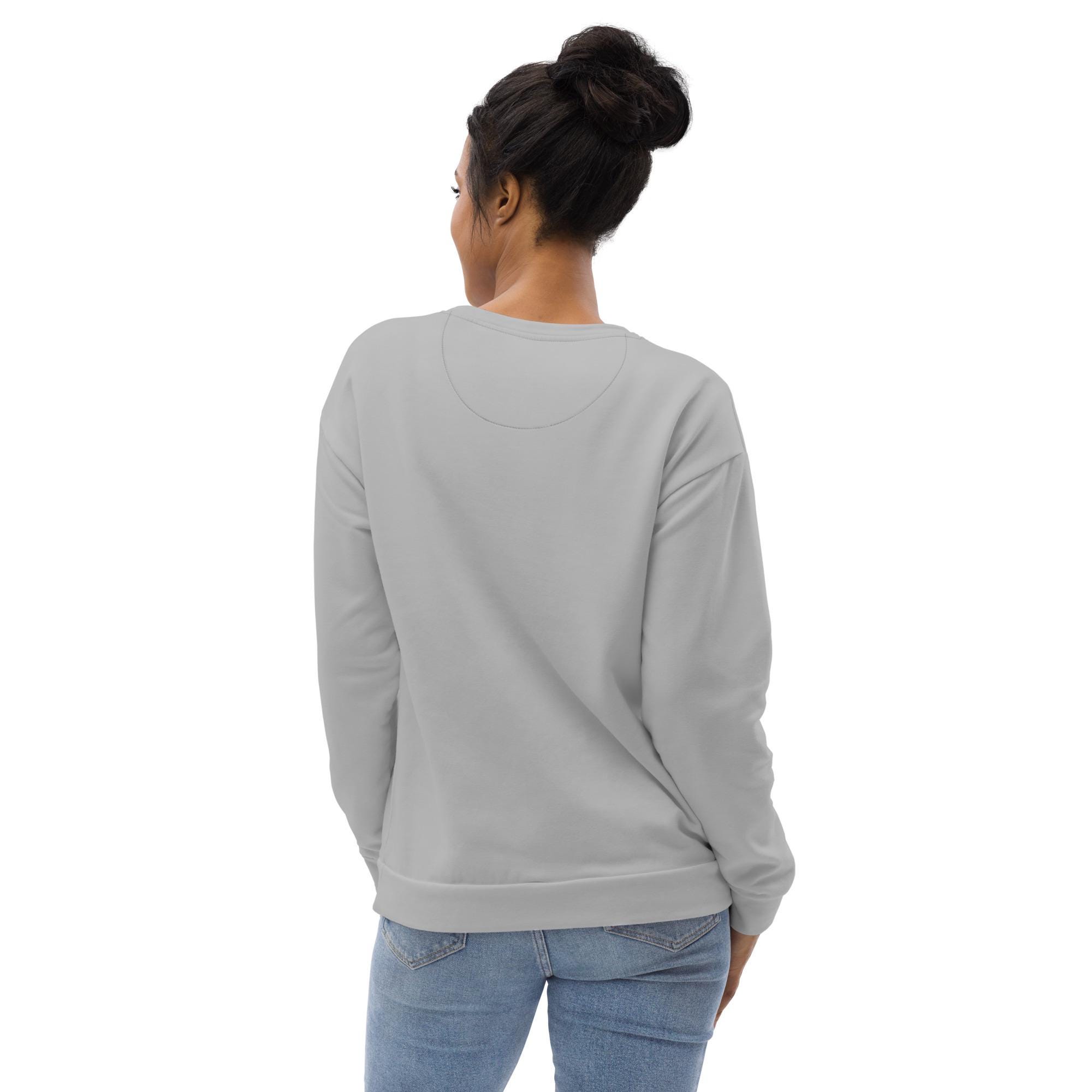 Sudadera Reciclada Gris para Mujer |  All Over Print | Moda Eco & Minimalista