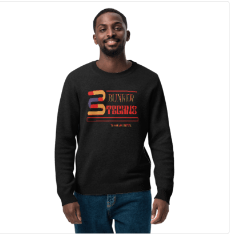 Jersey Negro Hombre “Bunker Techno Retro” | Estilo Minimal & Vintage | Techno Streetwear