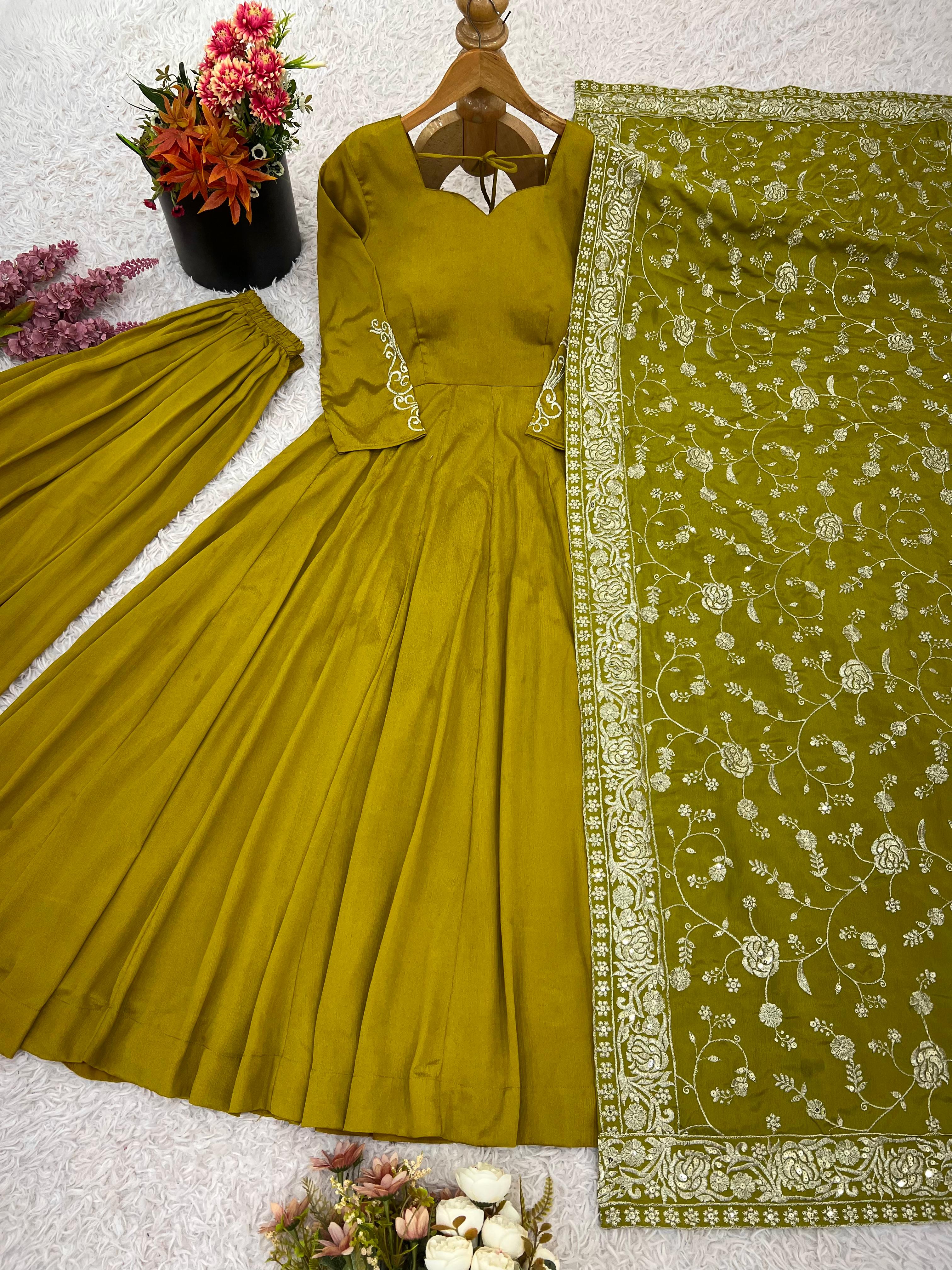 Light Green  Anarkali Set