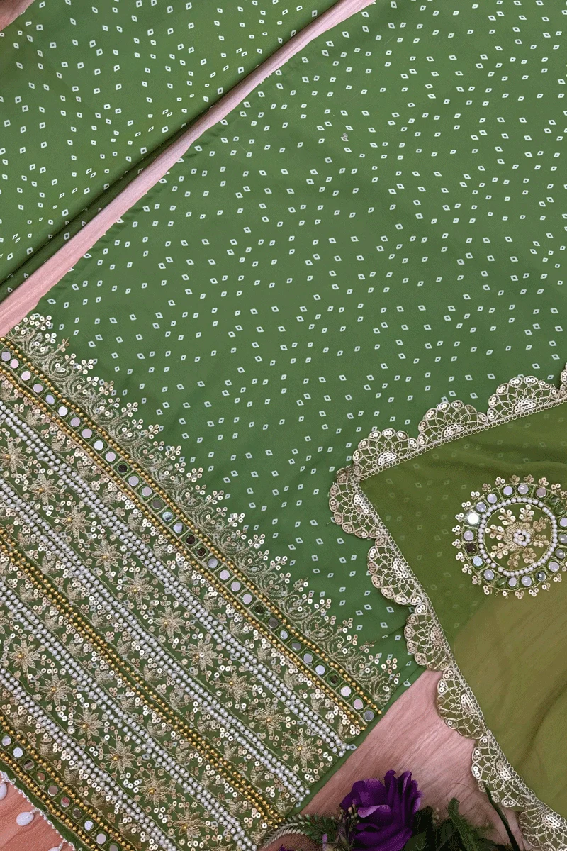 Reshmi panna libaz set