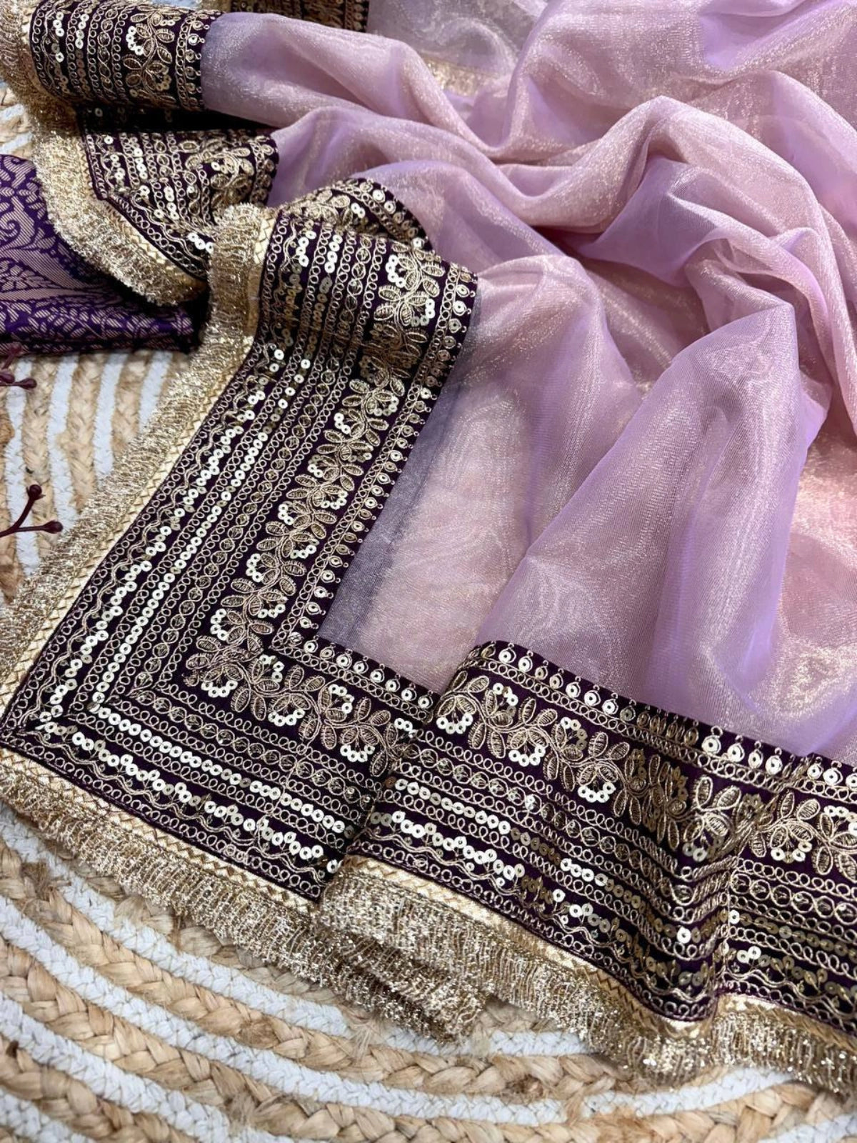 Shahi Lilac Saree