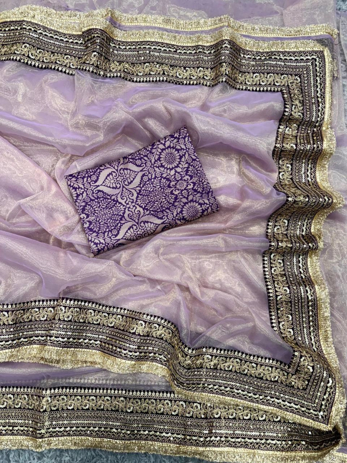Shahi Lilac Saree