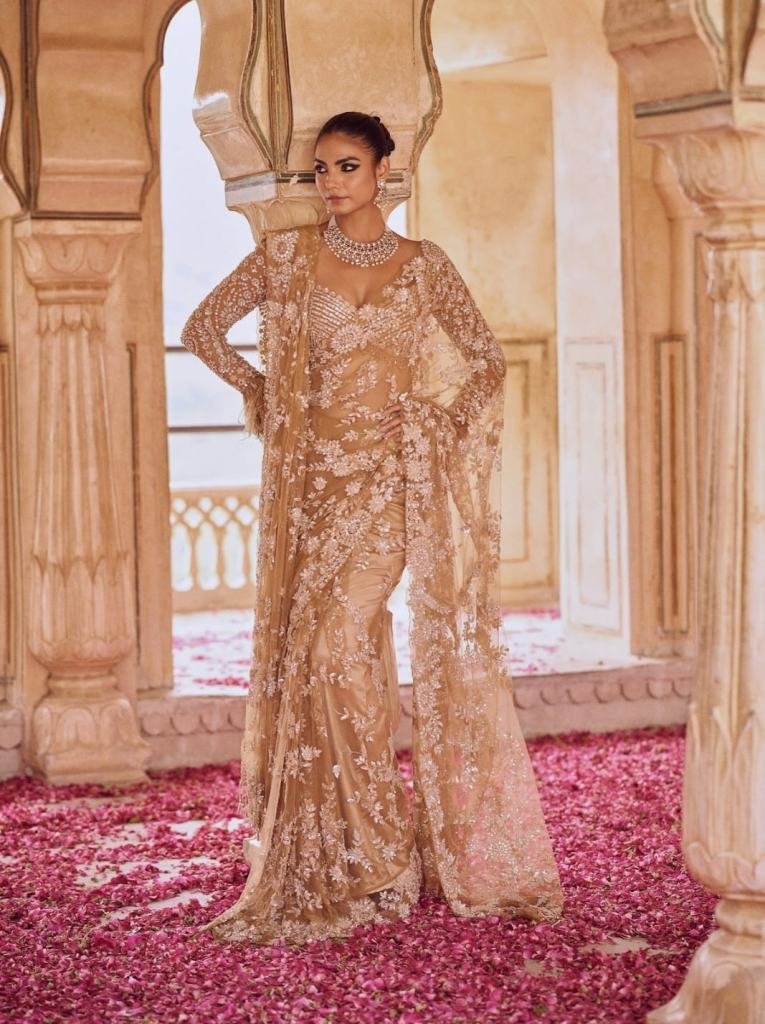 Sunehri swarna saree