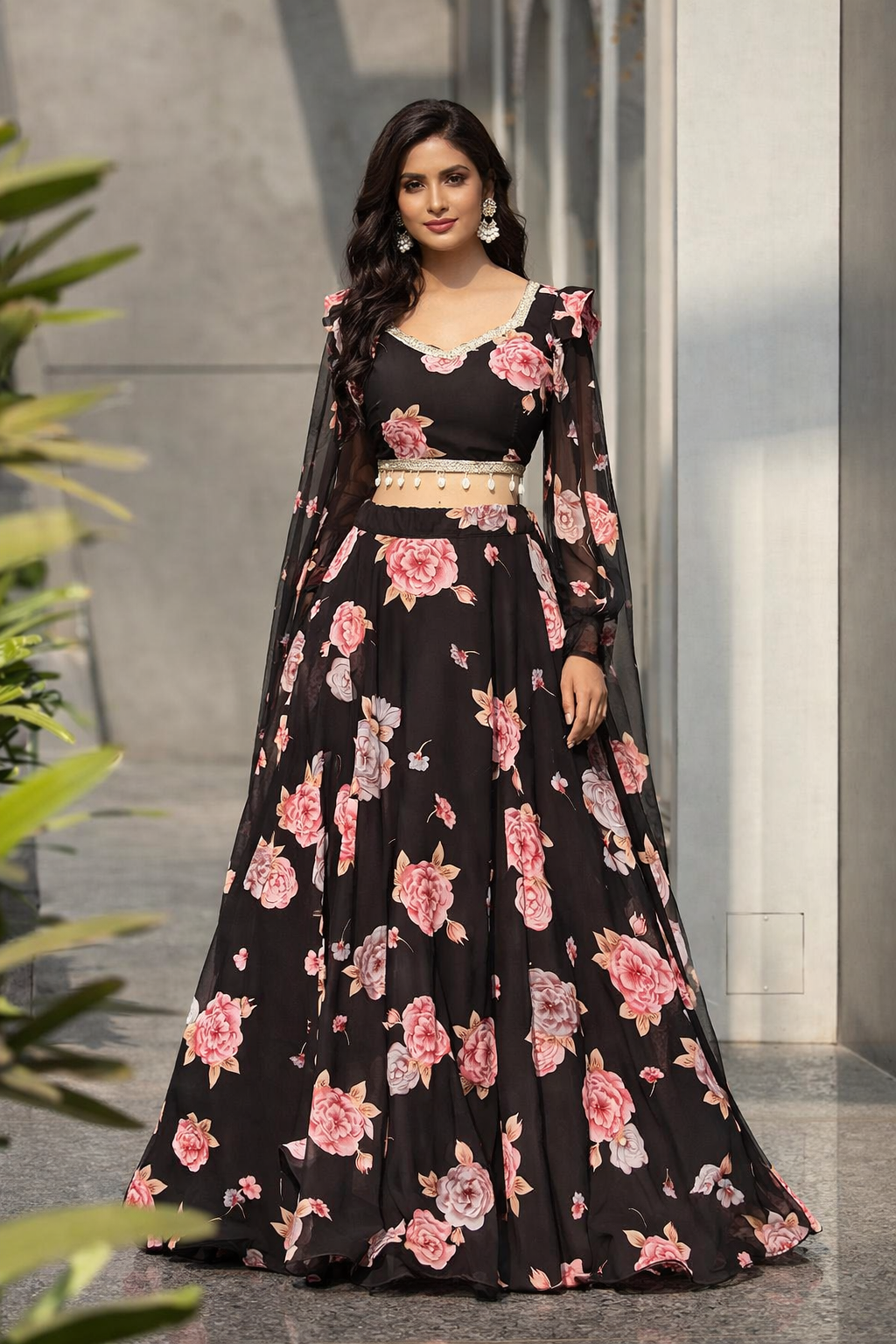 Floral Midnight ensemble