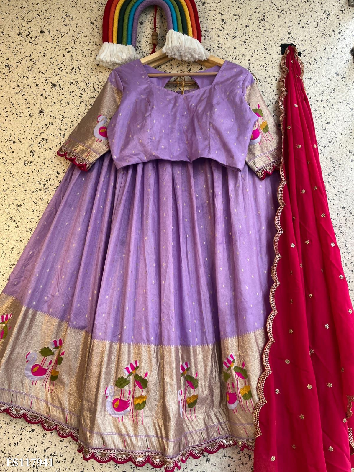 Lilac  Flamingo lehnga choli