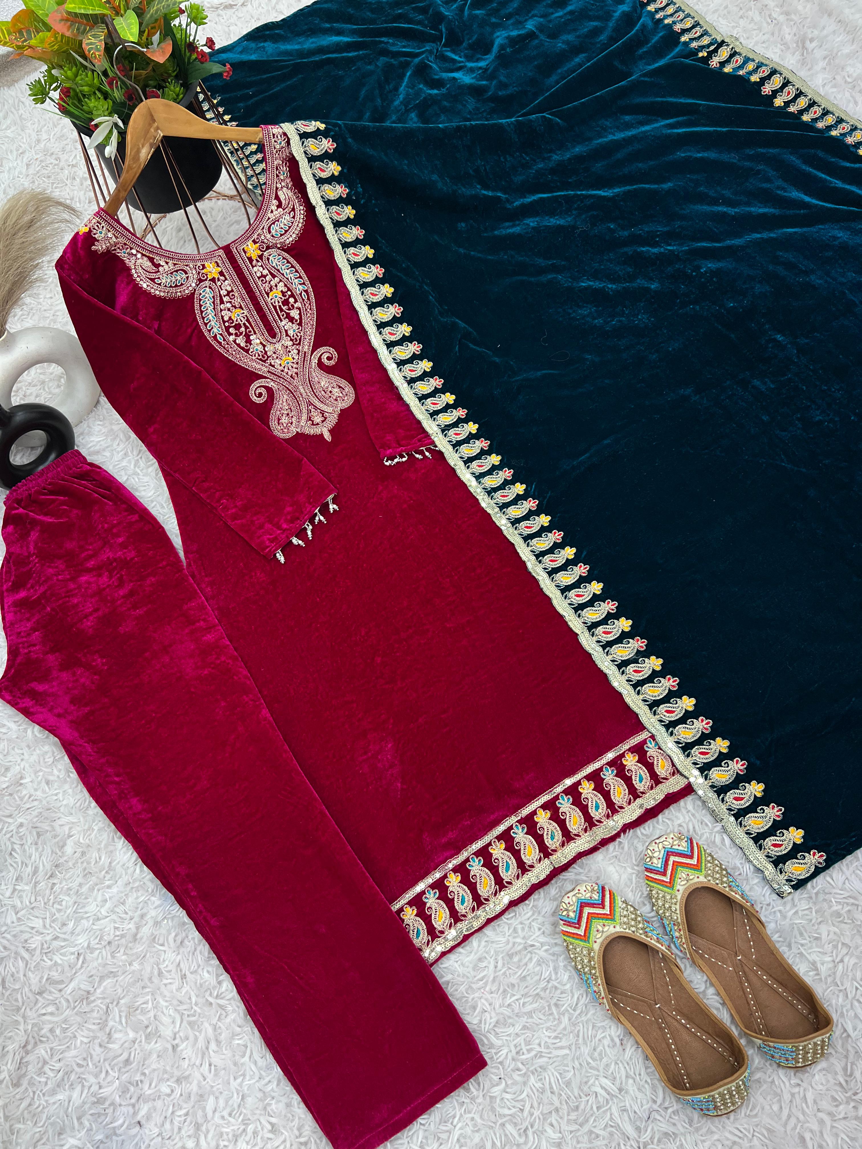  Winter Velvet Party Wear 