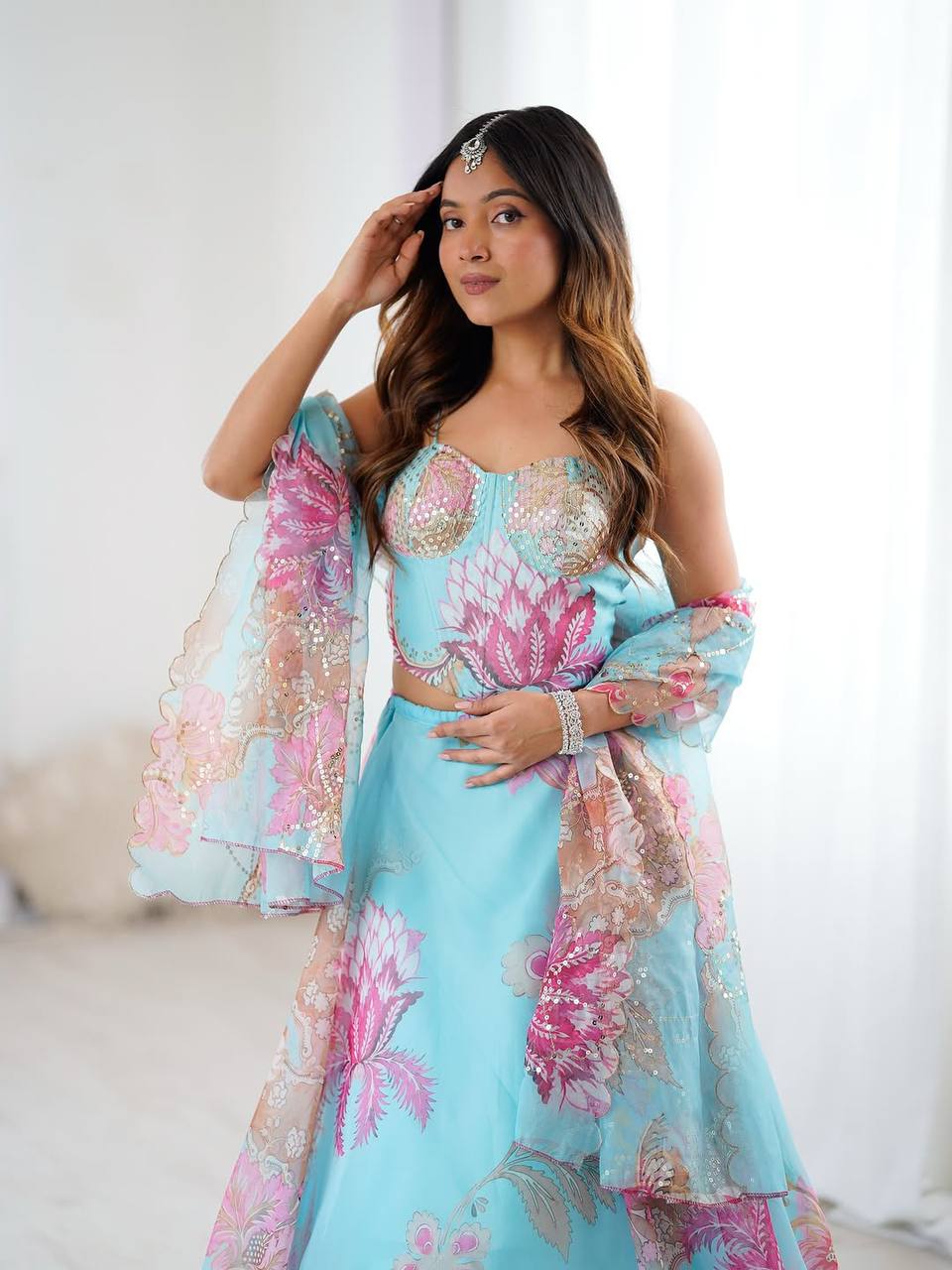 Aasman Floral lehnga set