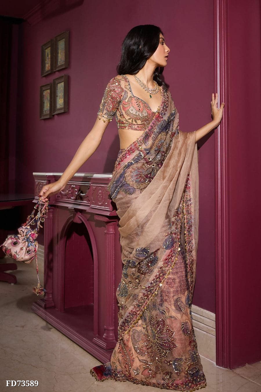 Rosewood luxe Saree