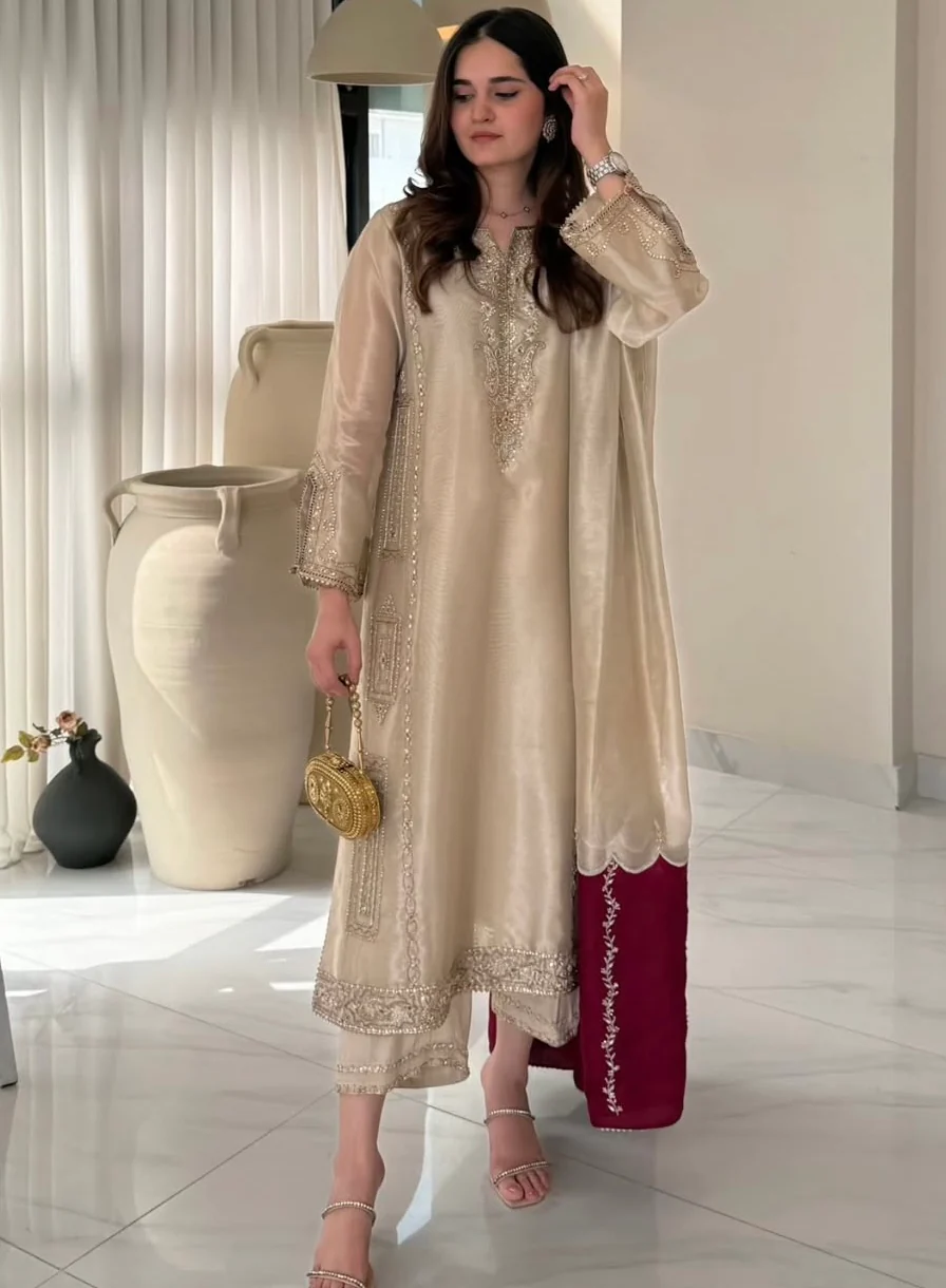 Ultra Premium tissue silk suit ensemble