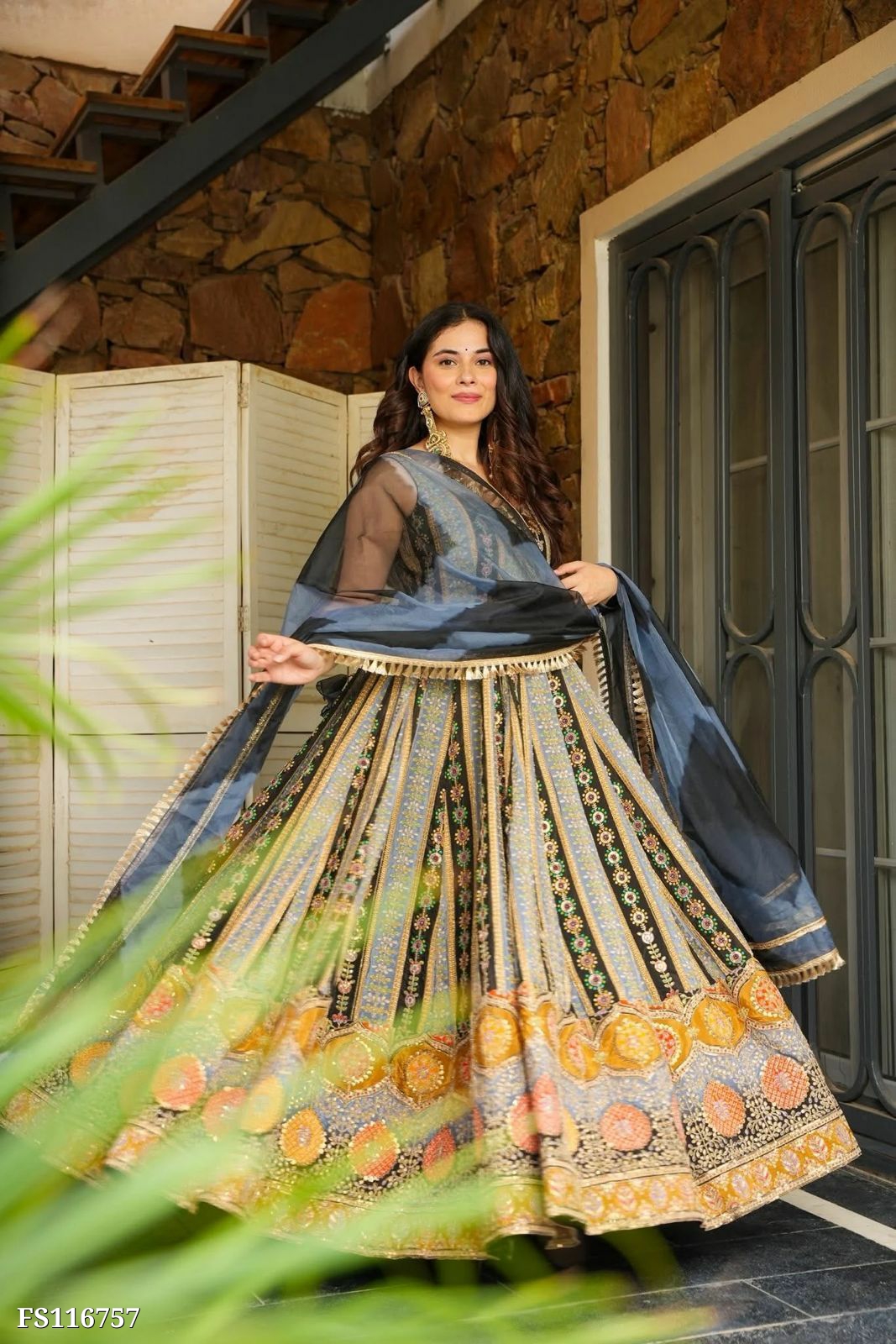 Dark blue set Summer collection Anarkali Set